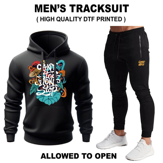 Black Can't Stop Tracksuit ( Hoodie+ Sweatpant )