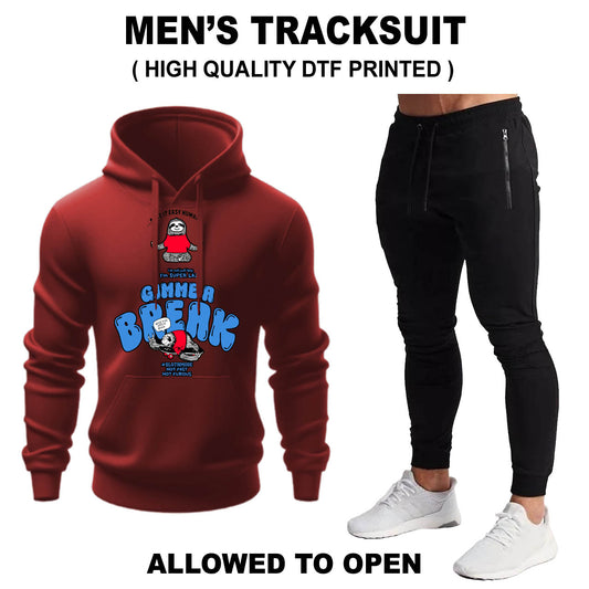 Mehroon Break Tracksuit ( Hoodie+ Sweatpant )