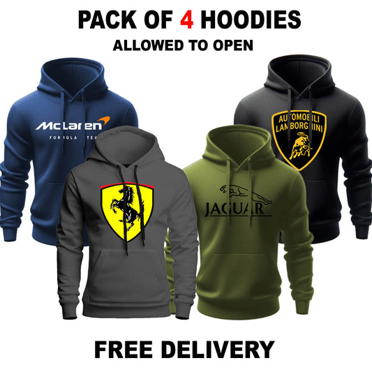 Pack of 4 Car's Hoodie's