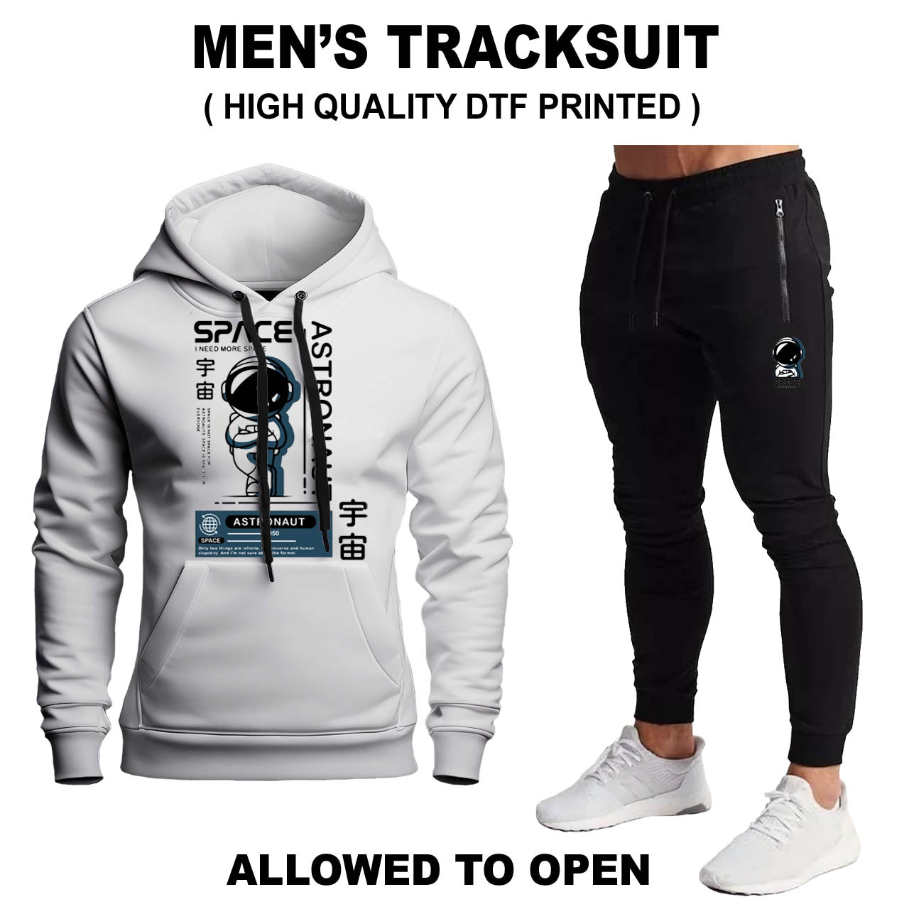 White Space Tracksuit ( Hoodie+ Sweatpant )