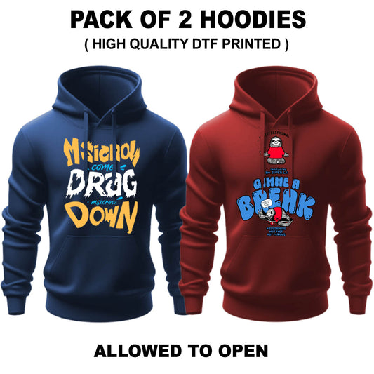 Pack of 2 Navy & Mehroon Hoodies ( Gimme Drag )